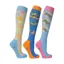 Hy Equestrian Seaside Donkey Socks - Sea Blue - Pack of Three - UK 4-8