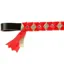 ShowQuest York Velvet Browband - Red/Red/Gold - Pony