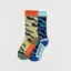 Toggi Children's Horse Pattern Socks - Green - Pack of Two - UK 10-3