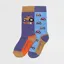 Toggi Higgins Children's Socks - Blue Mix - Pack of Two - UK 10-3
